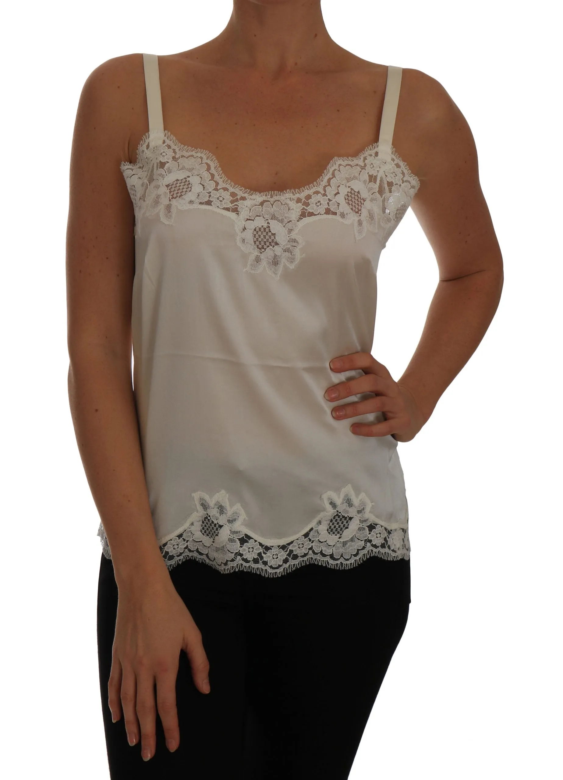 White Silk Babydoll Chemise Lingerie Lace  Top