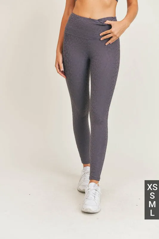 WILDLUST leopard jacquard leggings