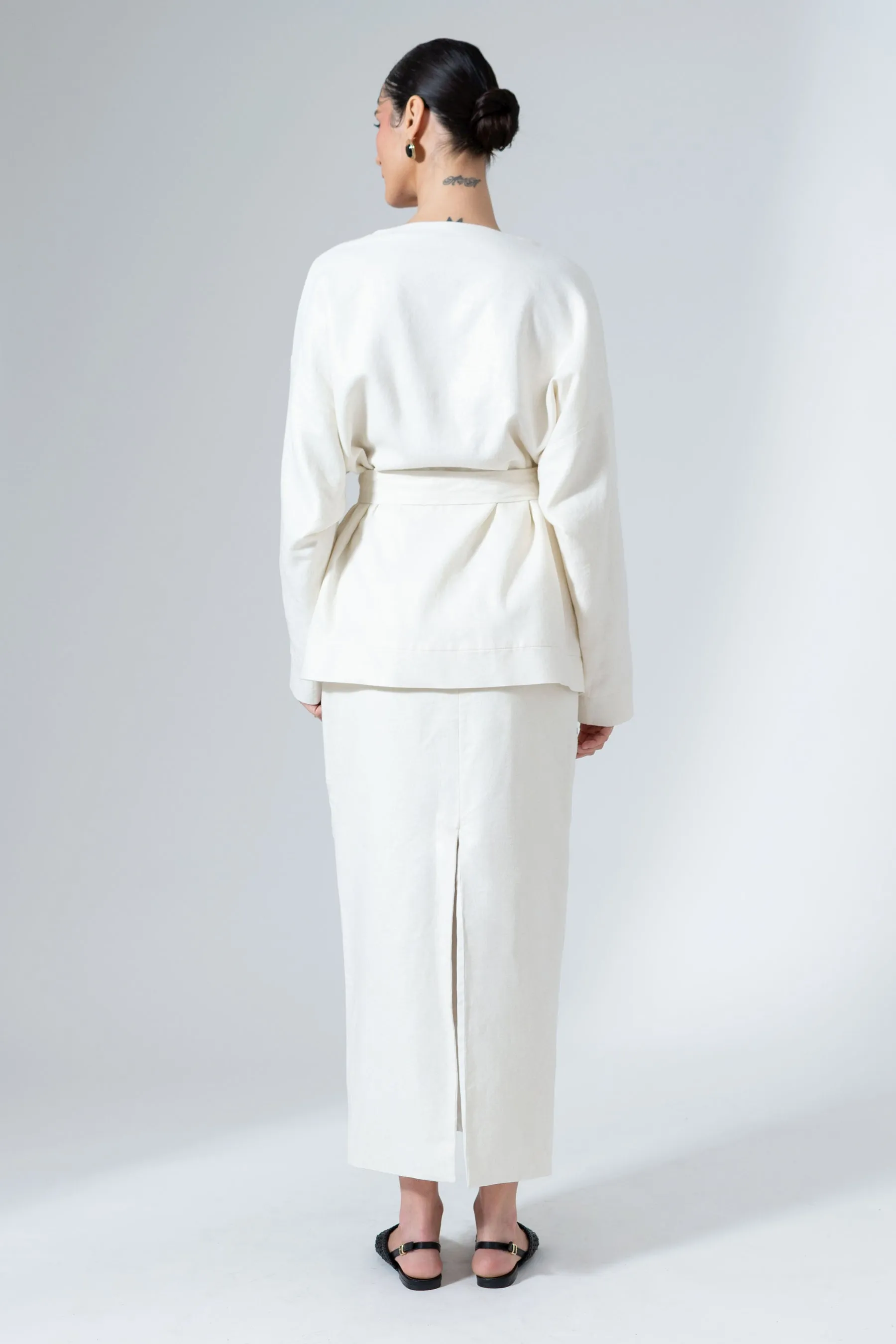 Willa Linen Wrap Top