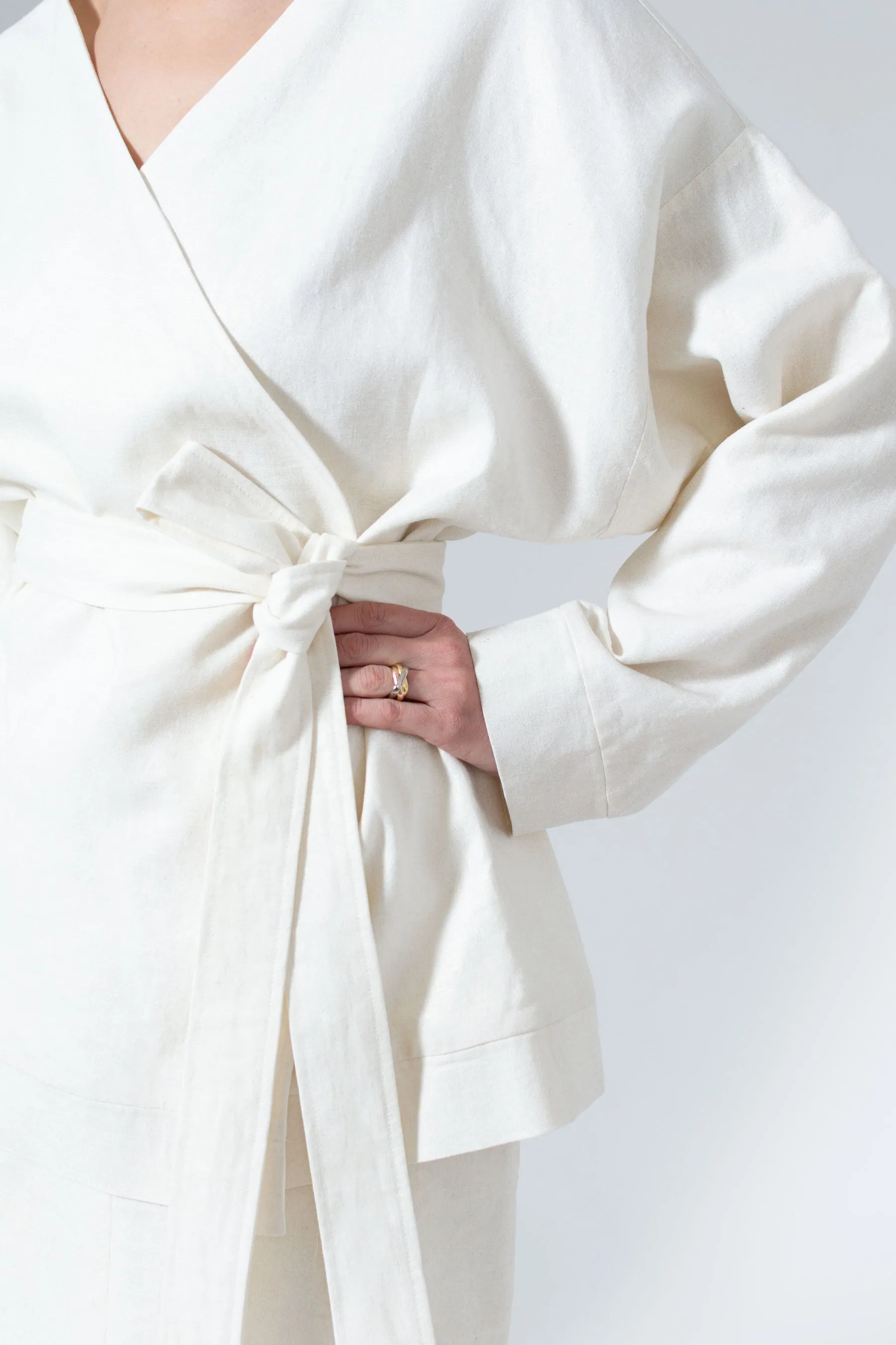 Willa Linen Wrap Top