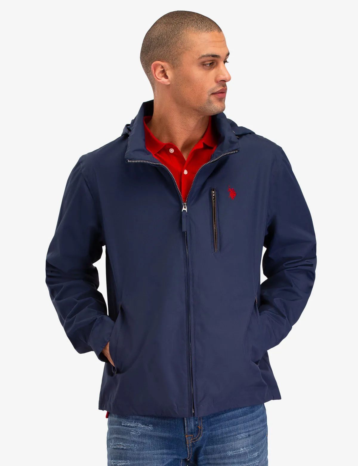 WINDBREAKER WITH PIPING