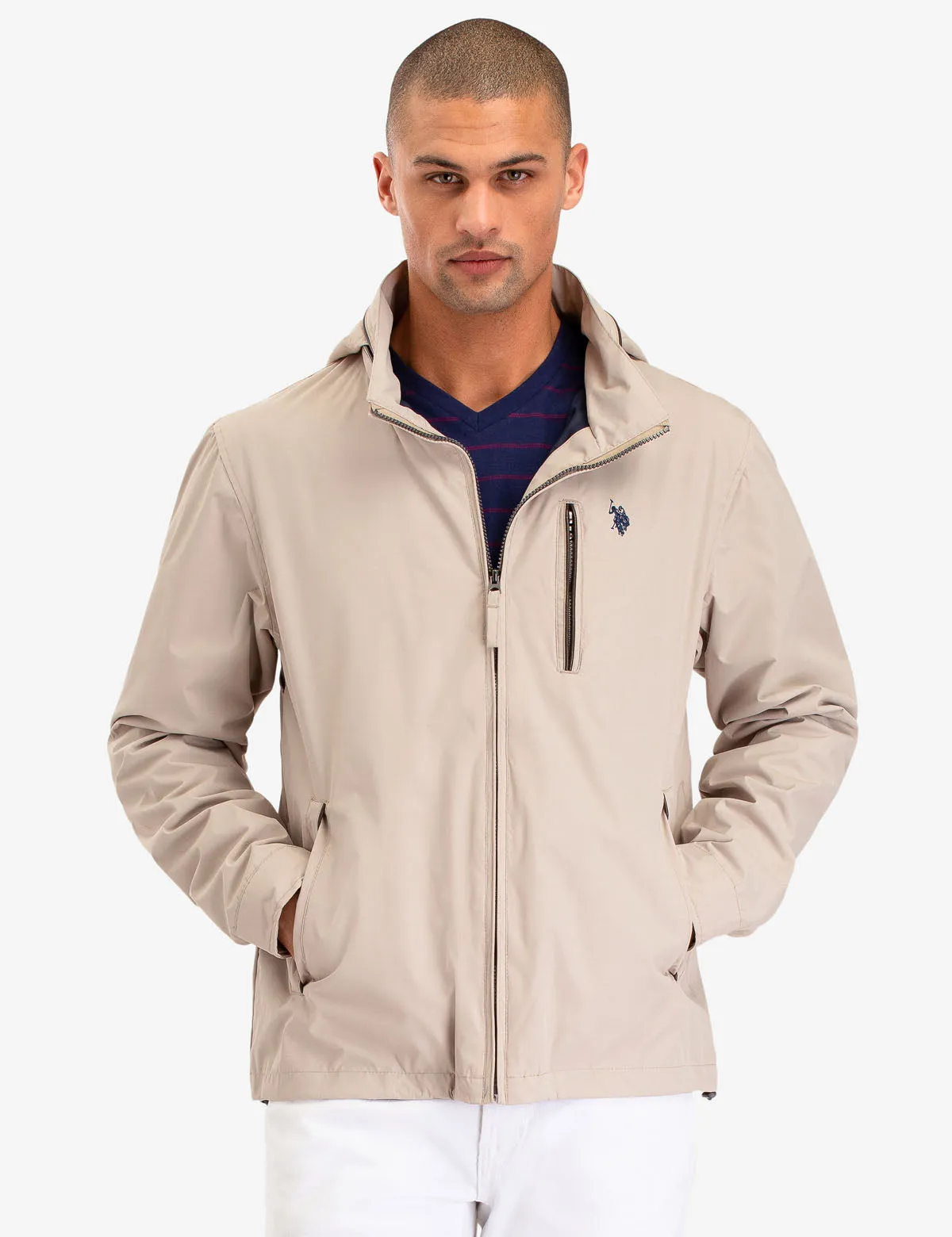 WINDBREAKER WITH PIPING