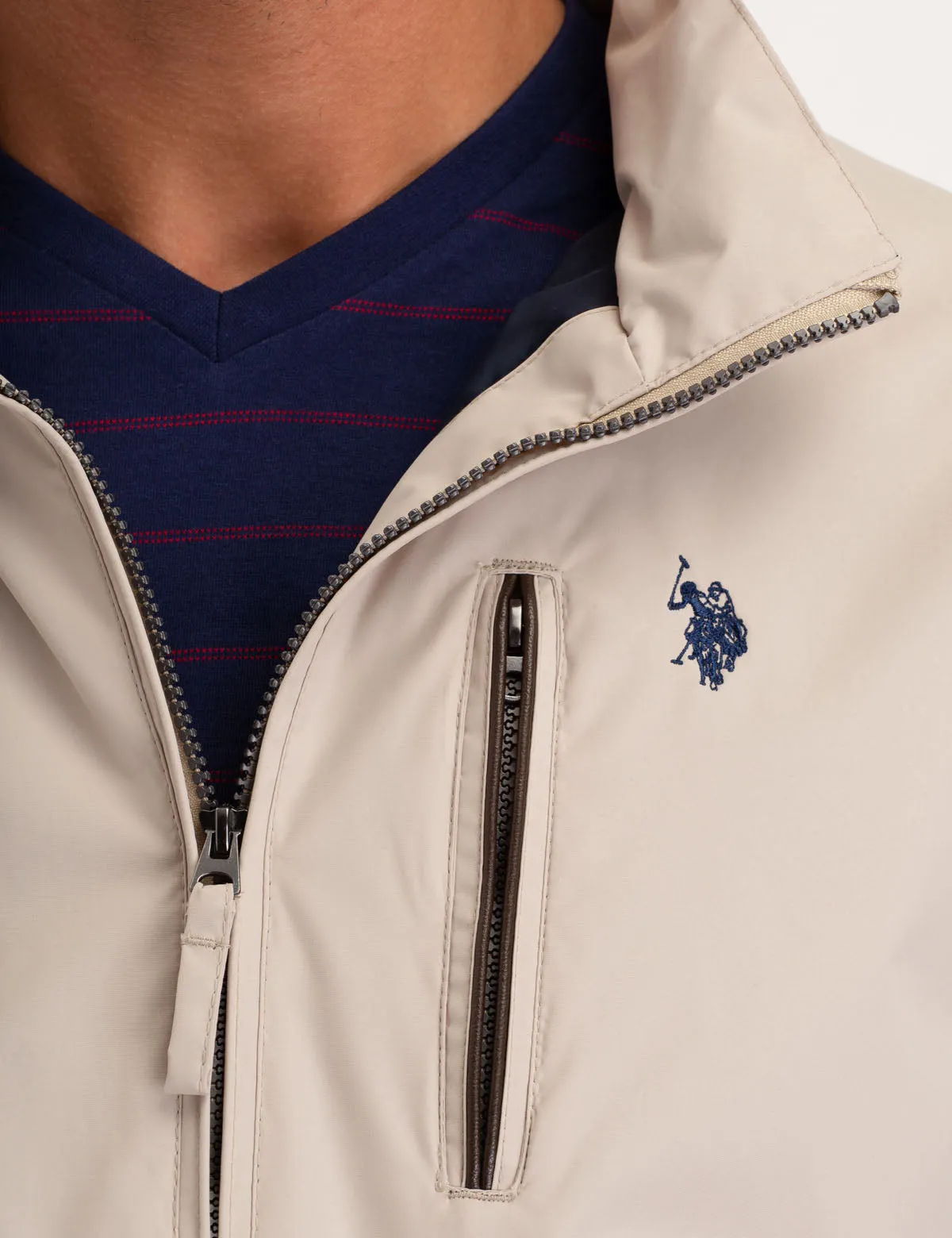 WINDBREAKER WITH PIPING
