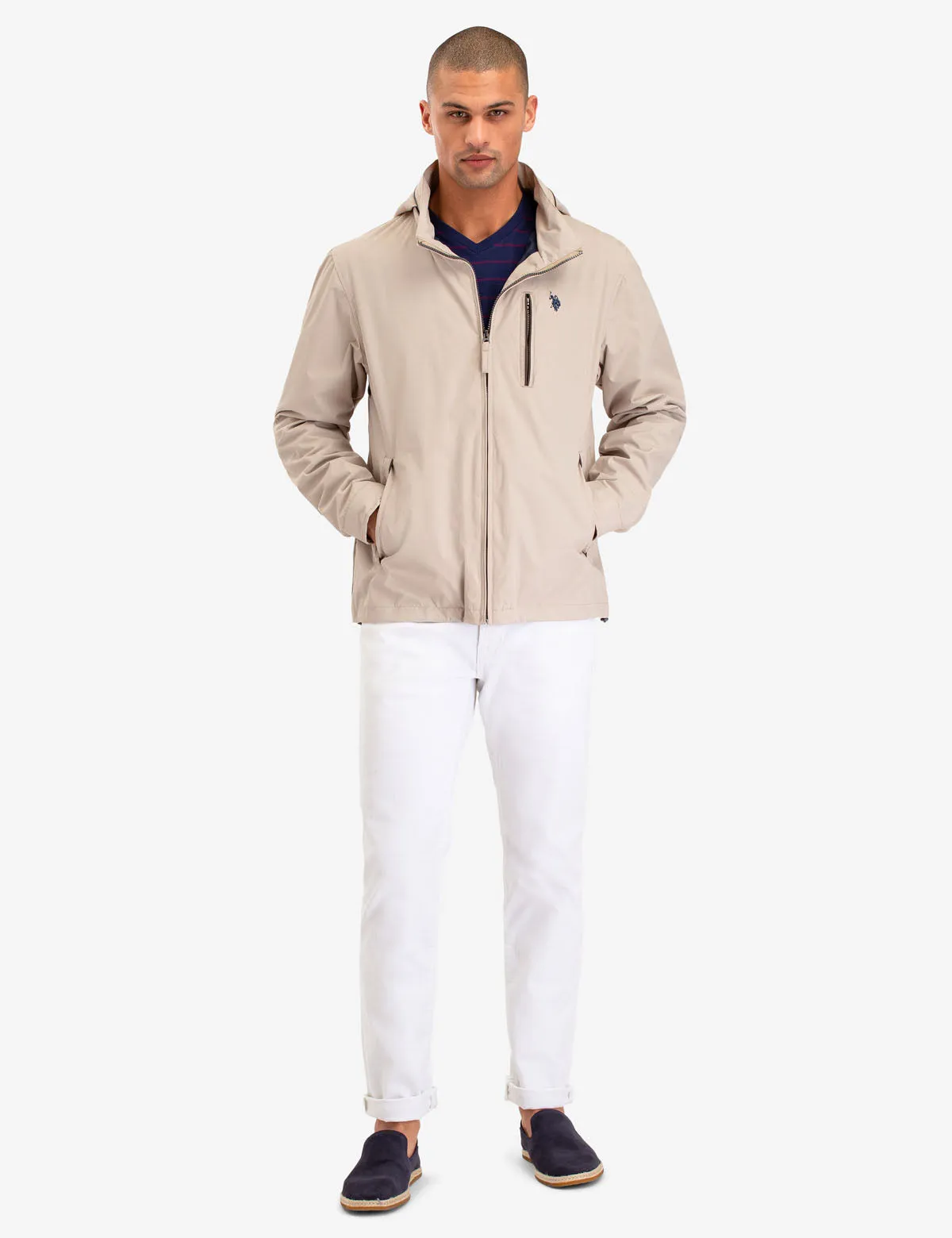 WINDBREAKER WITH PIPING