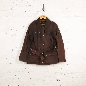 Women's Barbour Flyweight HQ Wax Jacket - Brown - Women's L