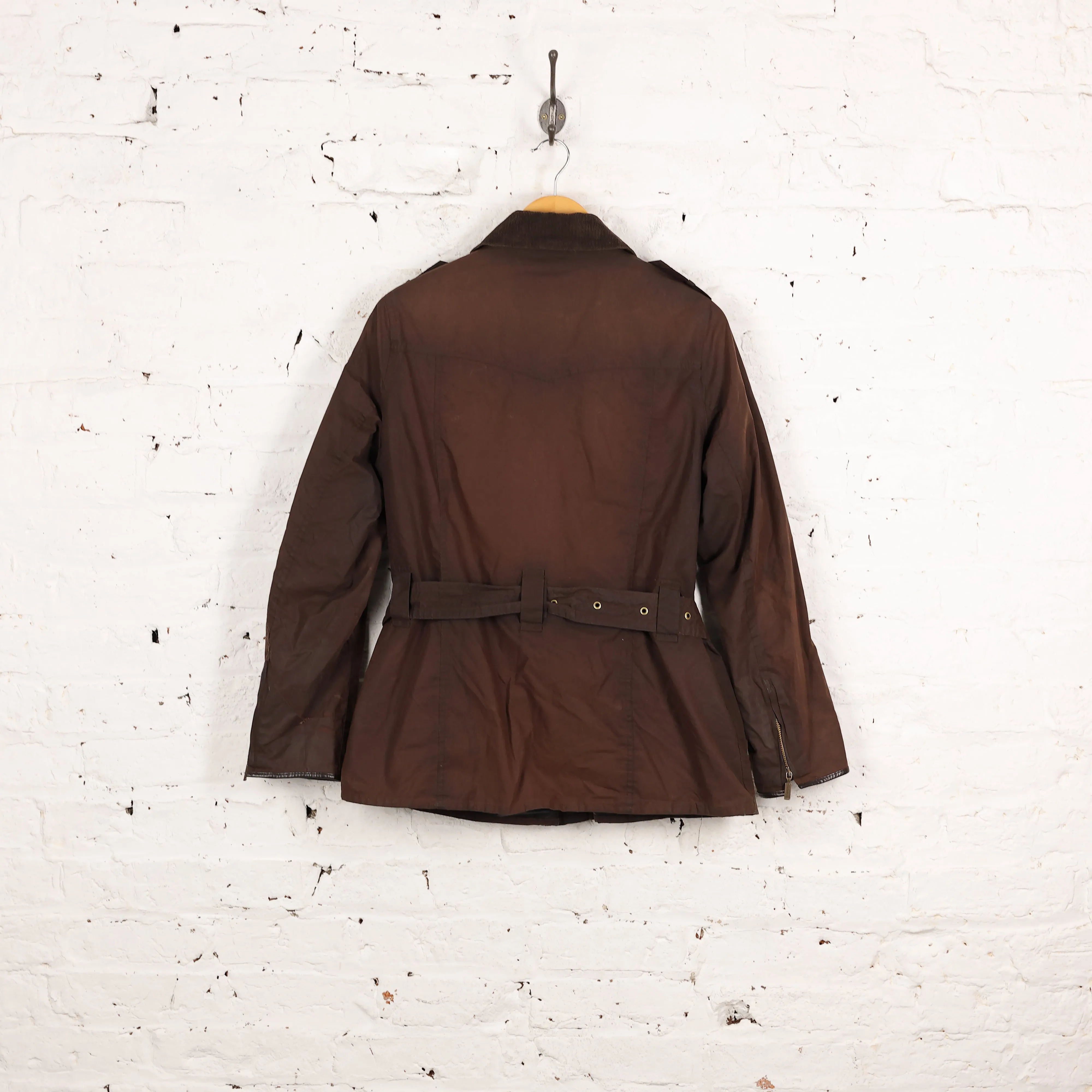 Women's Barbour Flyweight HQ Wax Jacket - Brown - Women's L