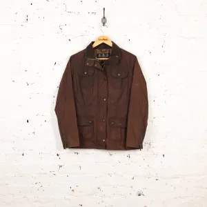 Women's Barbour Flyweight Wax Utility Jacket - Brown - Womens M