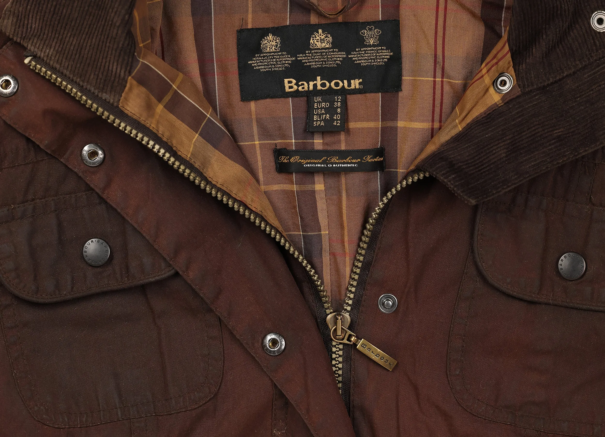 Women's Barbour Flyweight Wax Utility Jacket - Brown - Womens M
