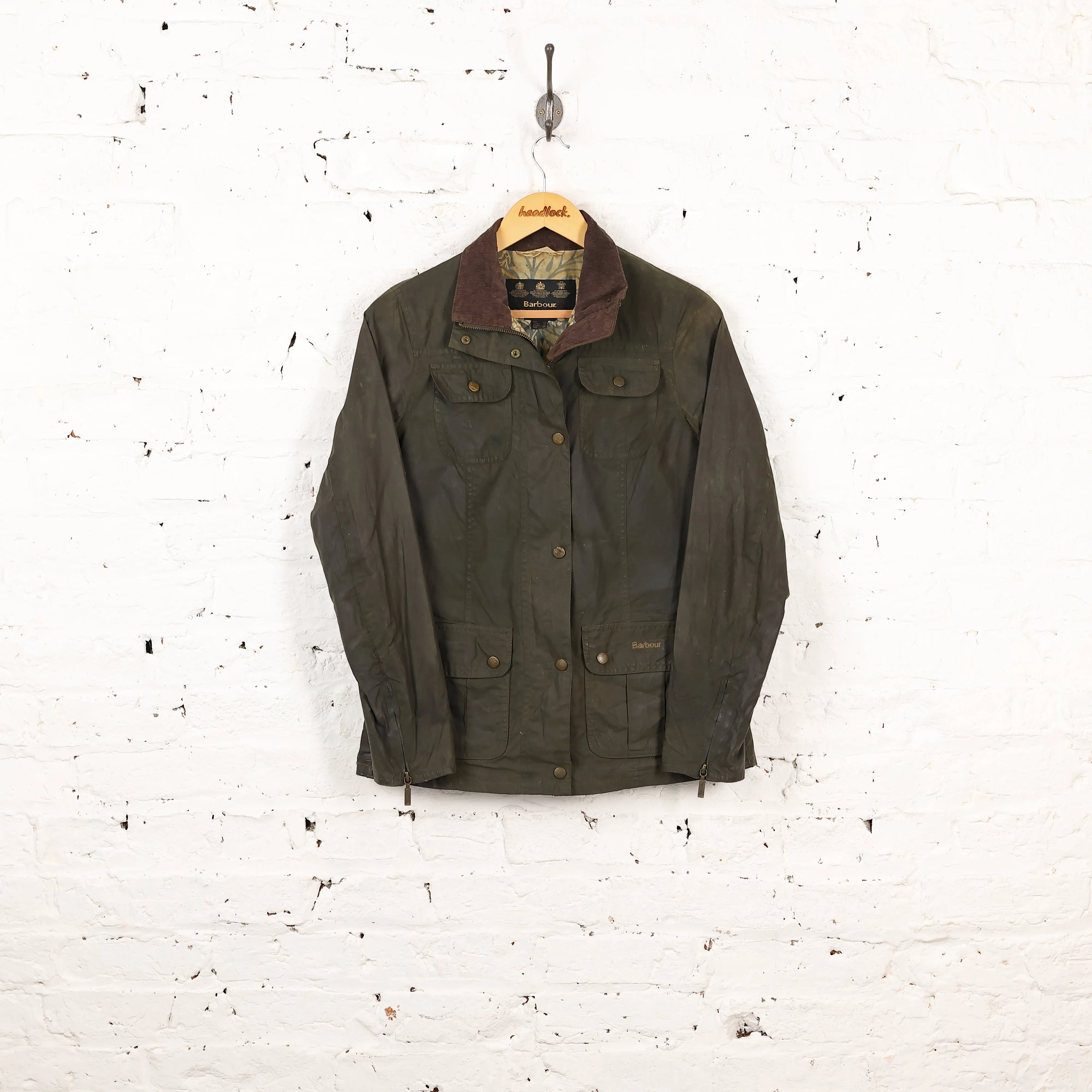 Women's Barbour Morris Utility Wax Jacket - Green - Womens S