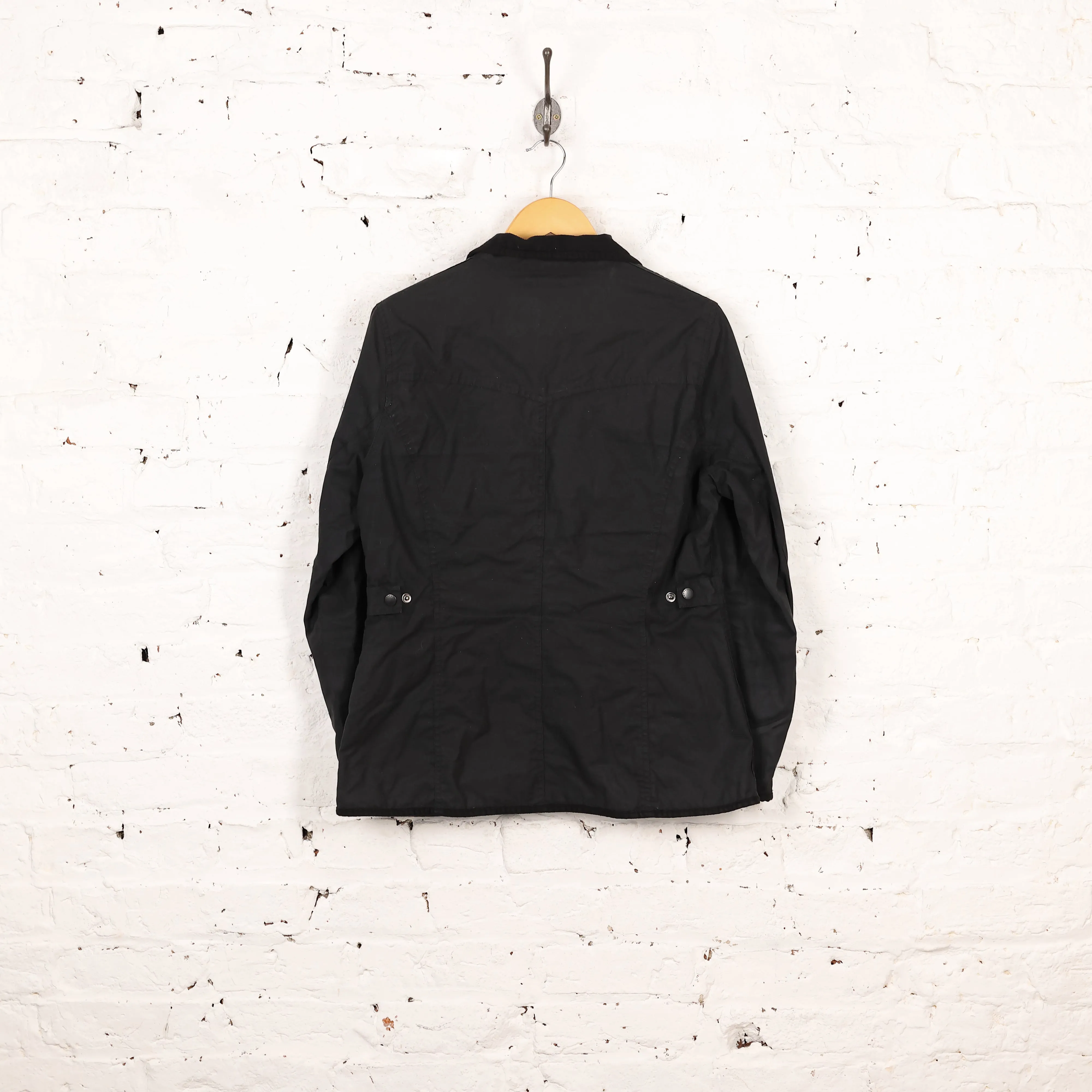 Women's Barbour Utility Wax Jacket Coat - Black - Women's M