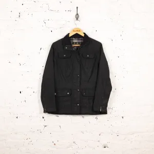 Women's Barbour Utility Wax Jacket Coat - Black - Women's M