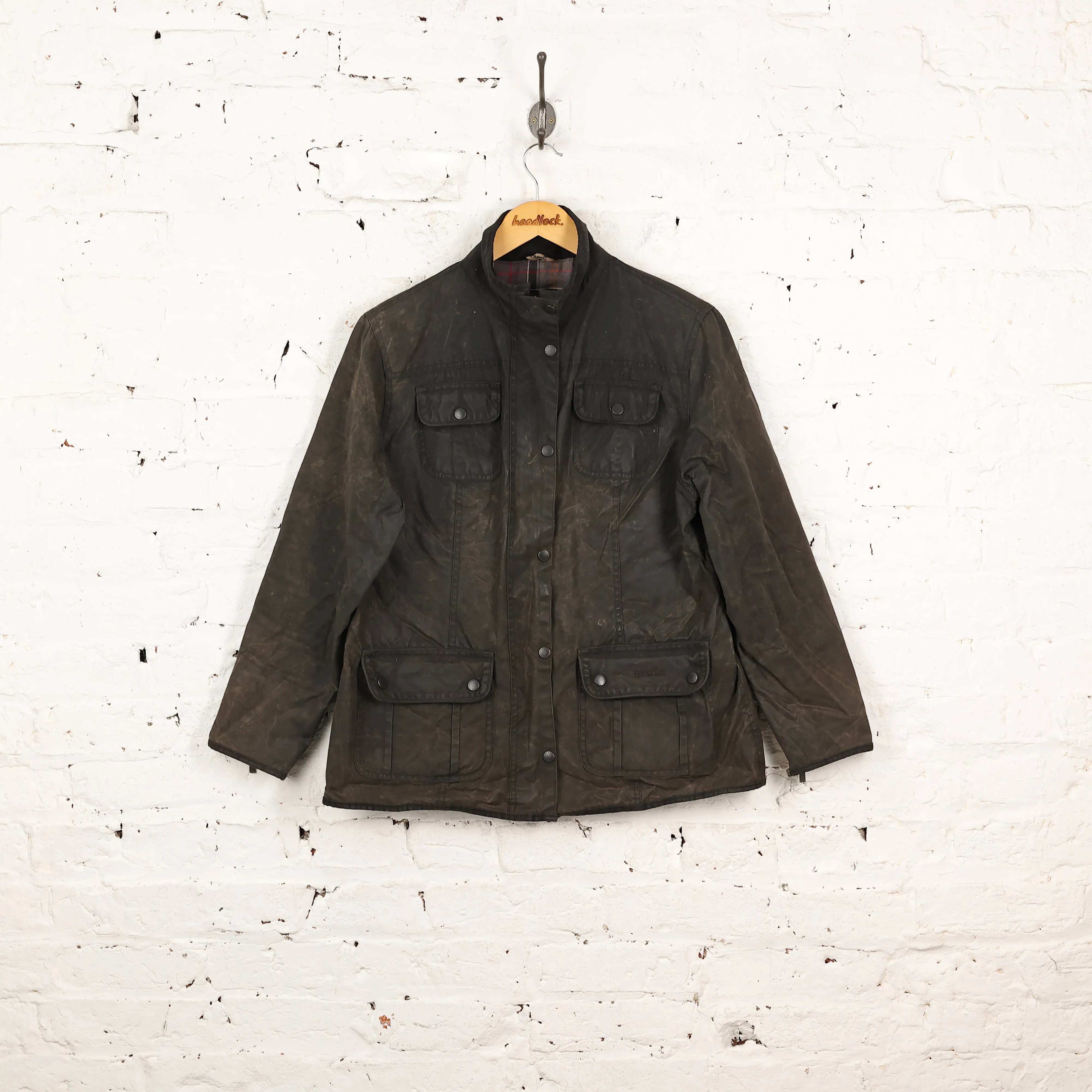 Women's Barbour Wax Utility Jacket - Black - Women's L