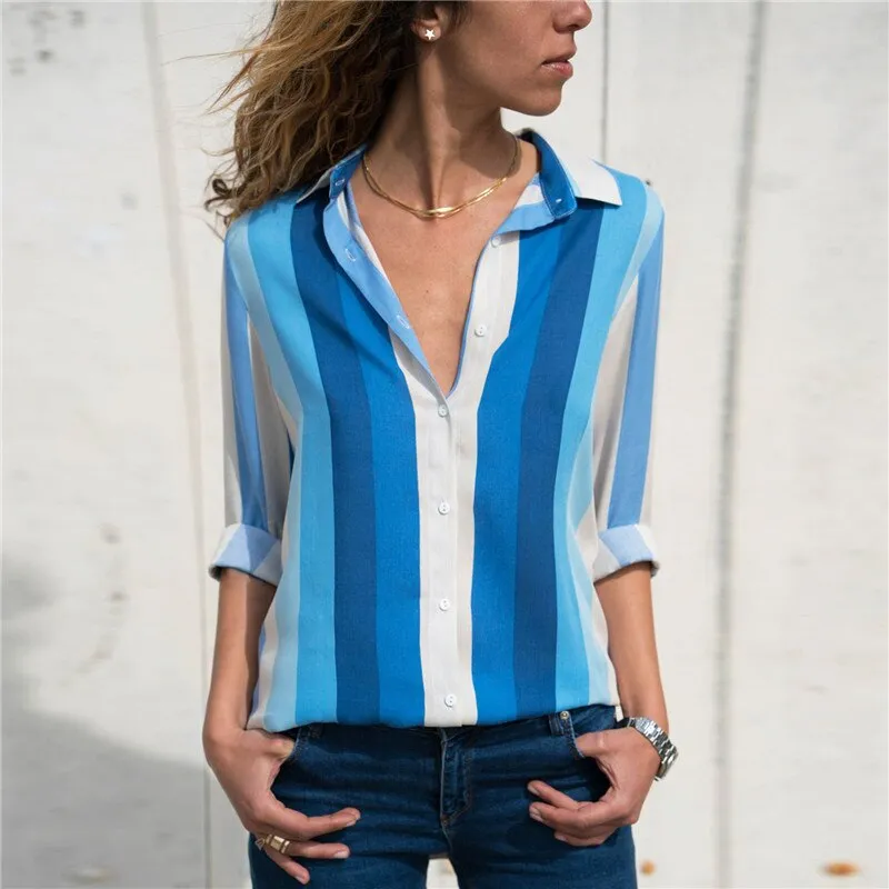 Women's Long Sleeve Chiffon Turtleneck Blouse