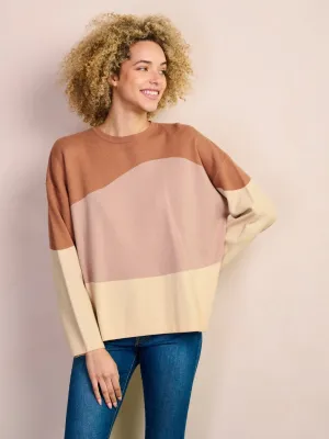 WOMEN'S LONG SLEEVE COLORBLOCK TOP