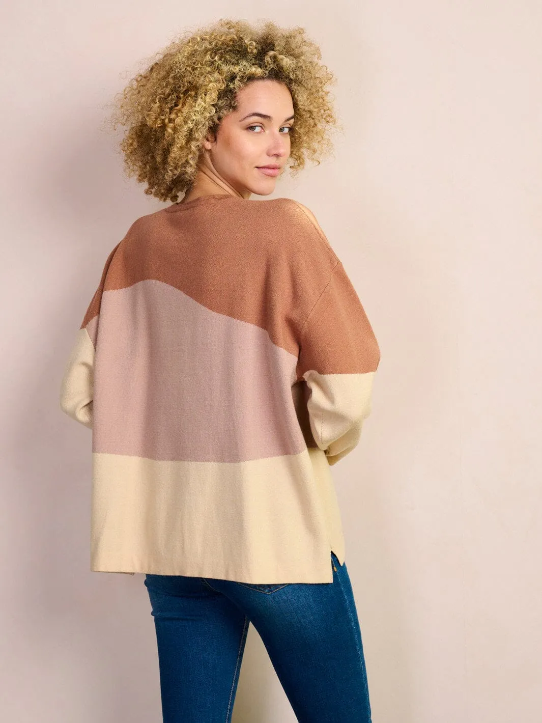 WOMEN'S LONG SLEEVE COLORBLOCK TOP