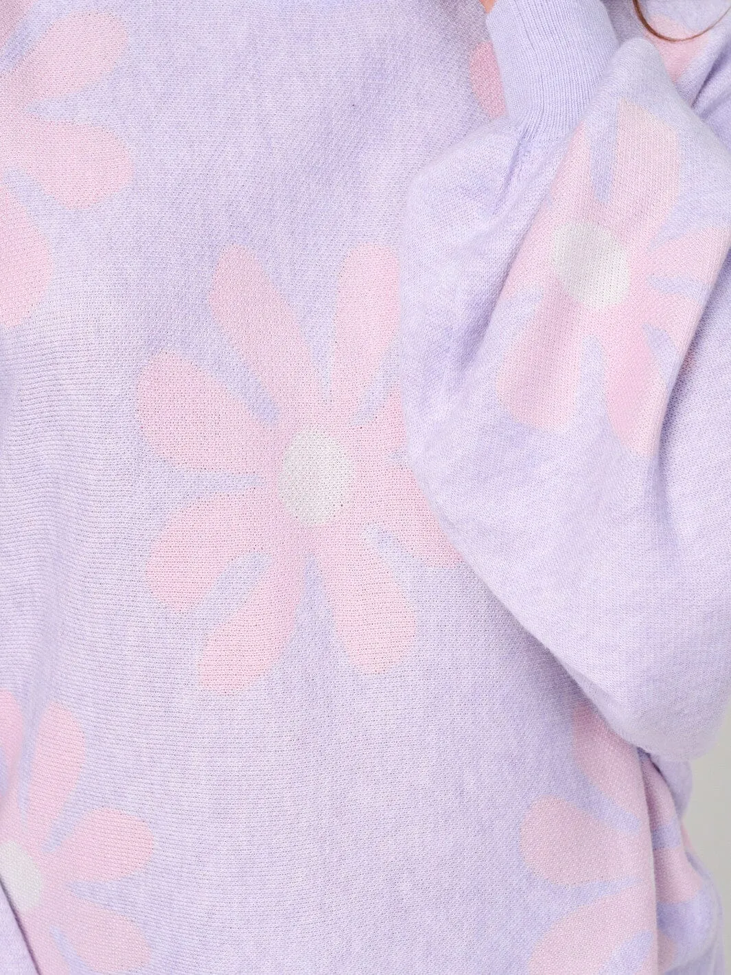 WOMEN'S LONG SLEEVE FLOWERS PRINT TOP
