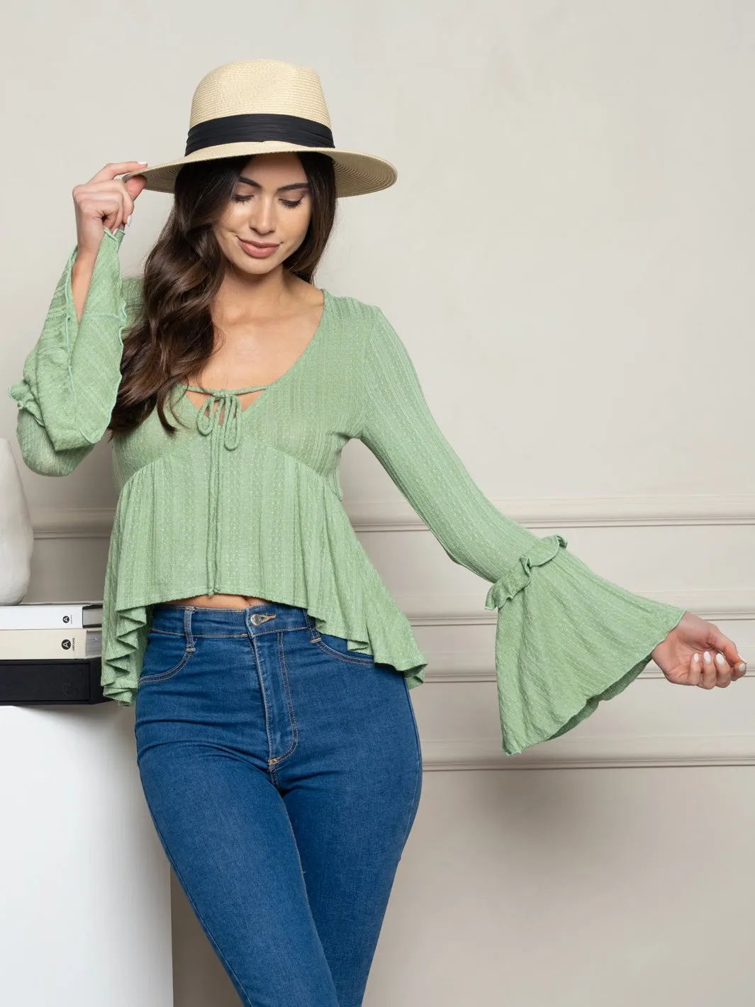 WOMEN'S LONG SLEEVE KNIT TOP