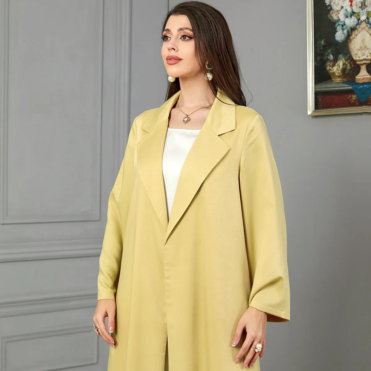 Women's Long Sleeve Trench Coat Style Dress