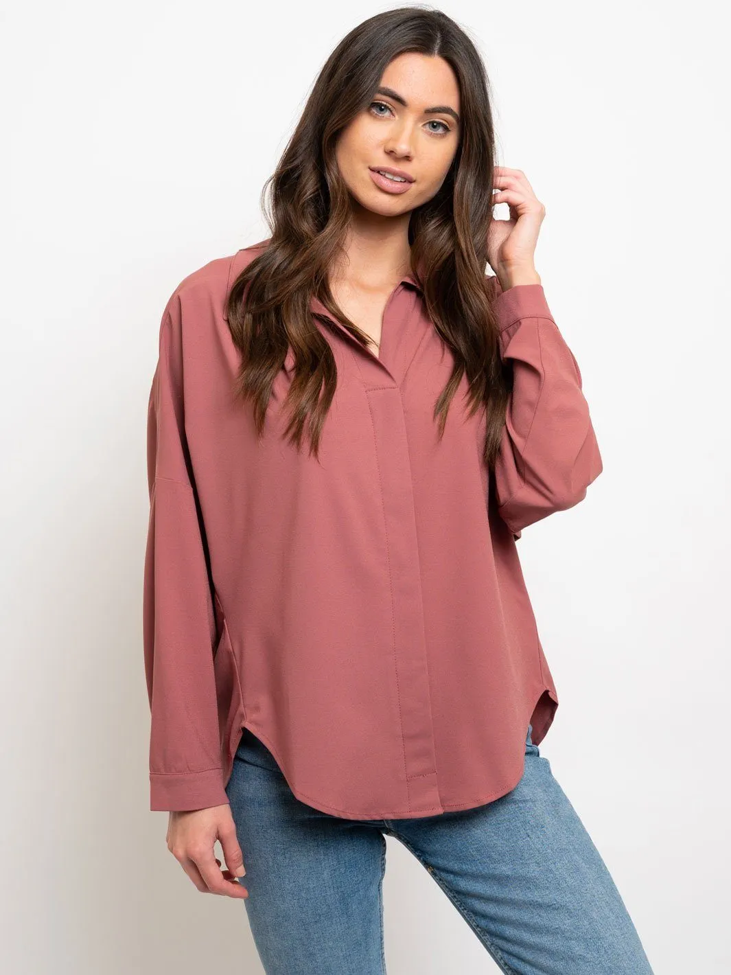 WOMEN'S OPEN BACK COLLAR TOP