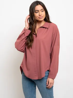WOMEN'S OPEN BACK COLLAR TOP