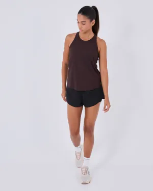 Womens Run Tank Dark Cocoa