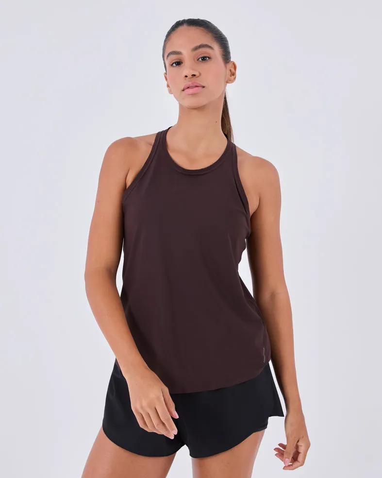 Womens Run Tank Dark Cocoa