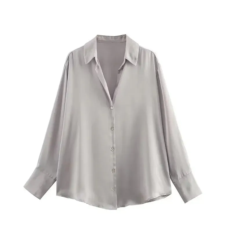 Women's Shacket Long Sleeve Blouses Streetwear Stripe