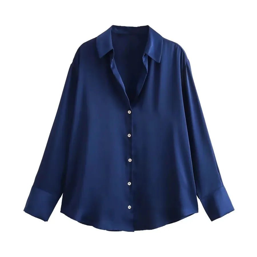 Women's Shacket Long Sleeve Blouses Streetwear Stripe