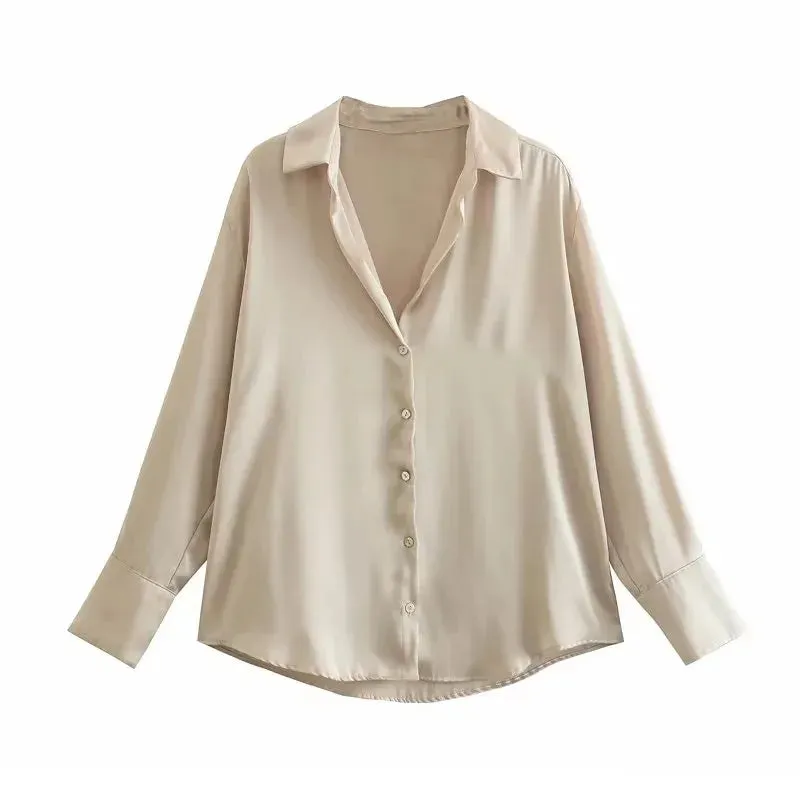 Women's Shacket Long Sleeve Blouses Streetwear Stripe