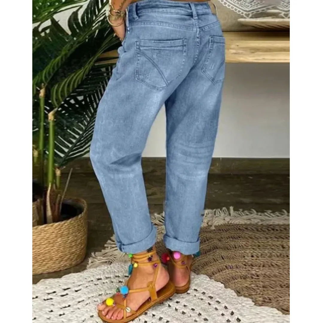Women's Summer Walking Cropped Pants | Low Rise