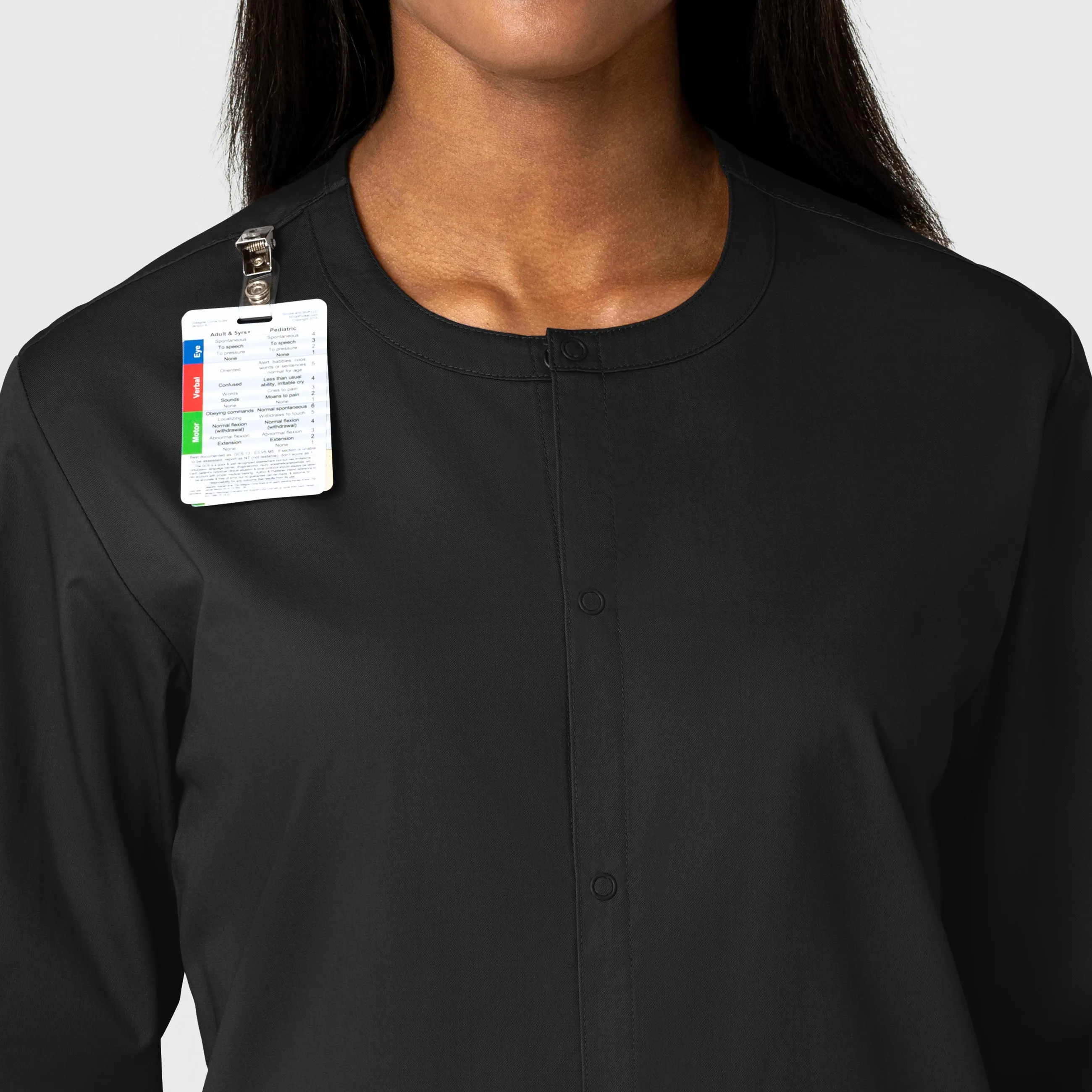 WonderWORK 800 Unisex Snap Front Jacket Black
