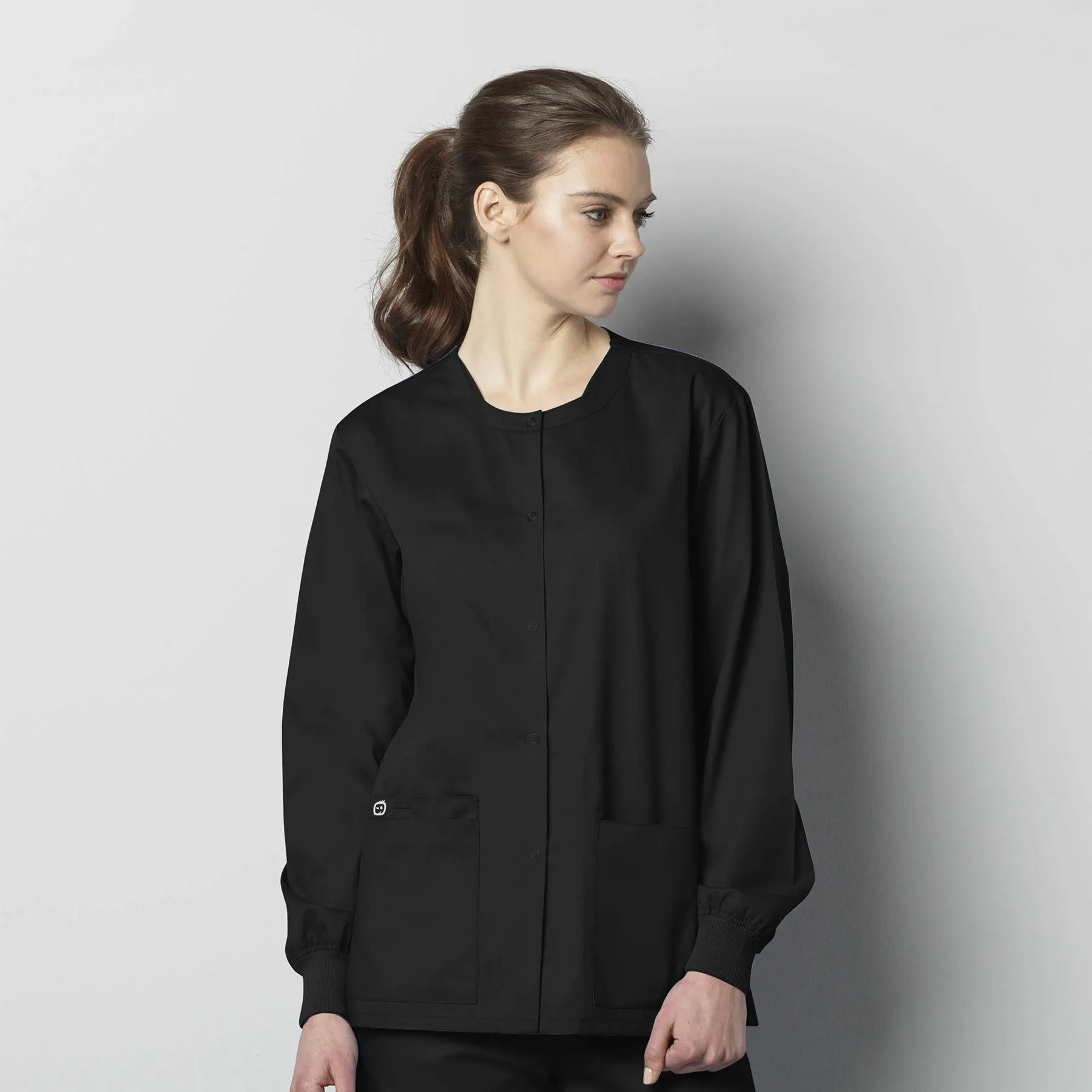WonderWORK 800 Unisex Snap Front Jacket Black