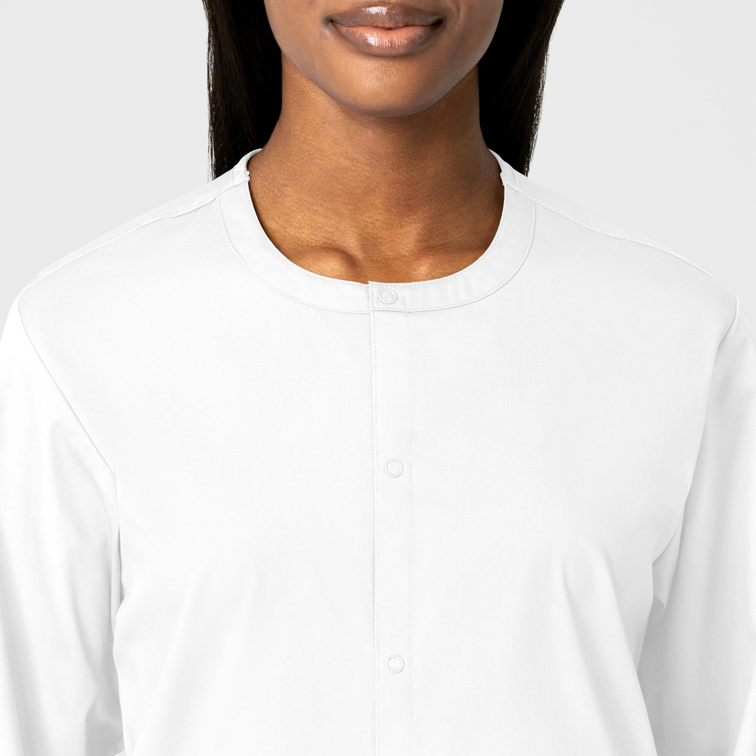 WonderWORK 800 Unisex Snap Front Jacket White