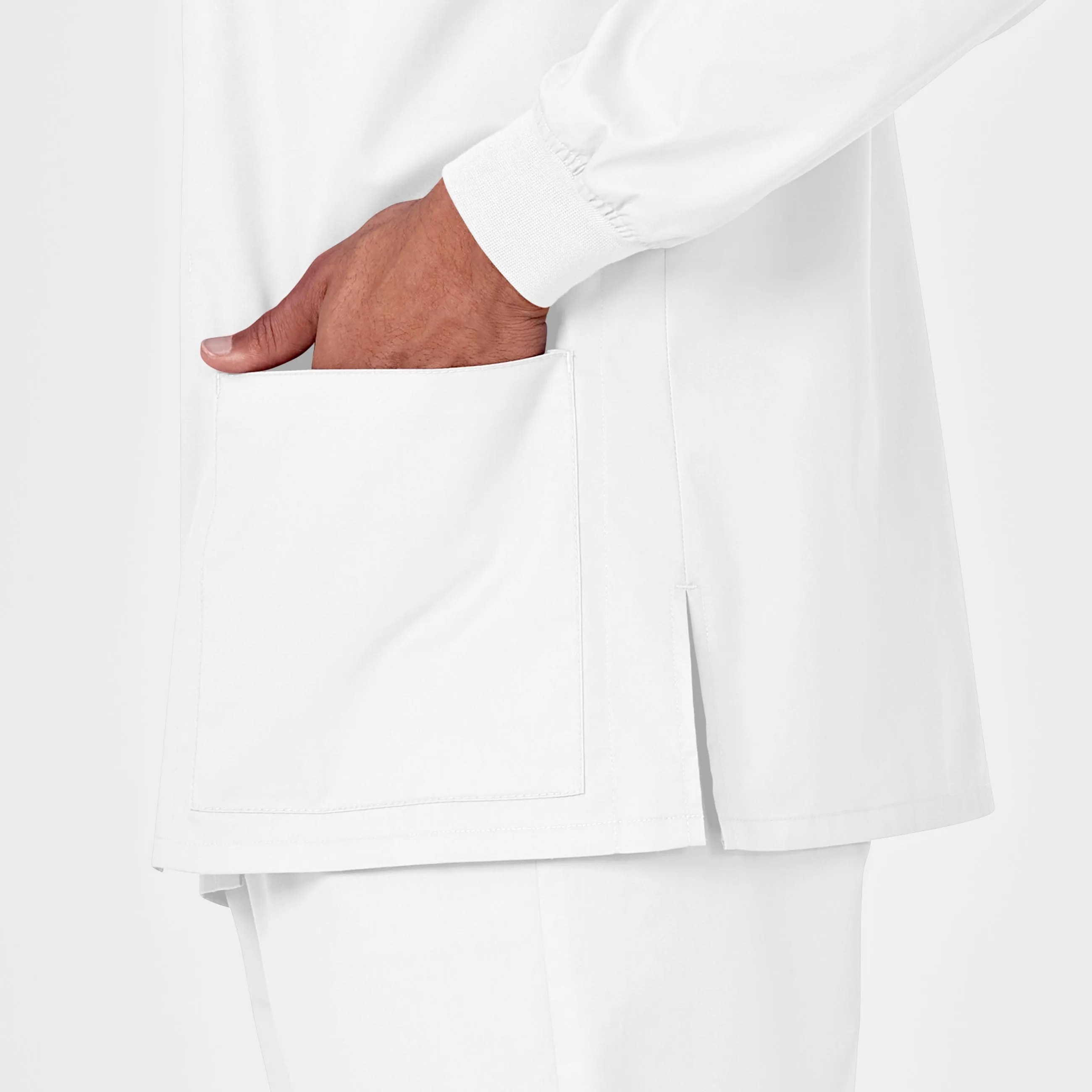 WonderWORK 800 Unisex Snap Front Jacket White