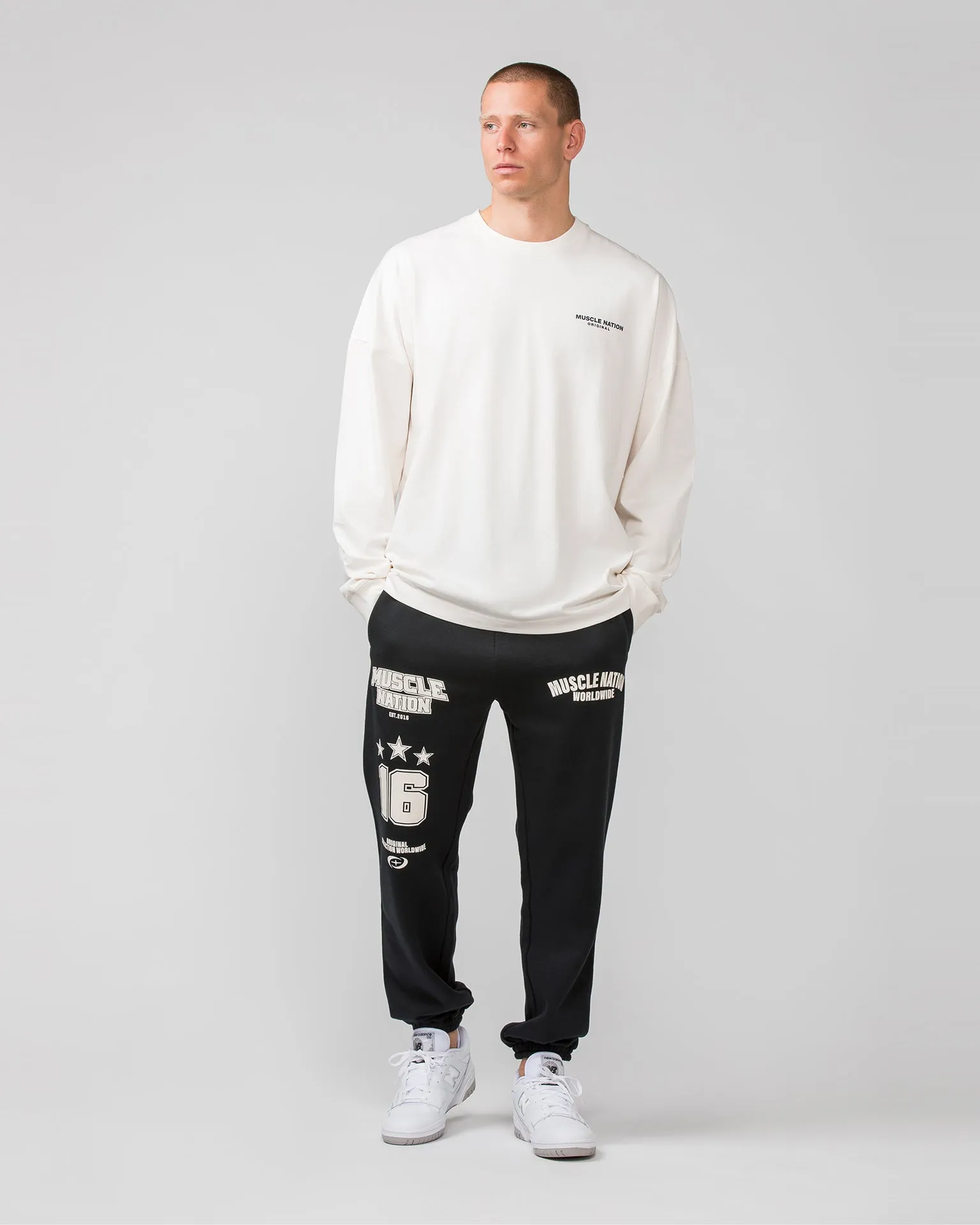 Worldwide Long Sleeve Tee - Travertine