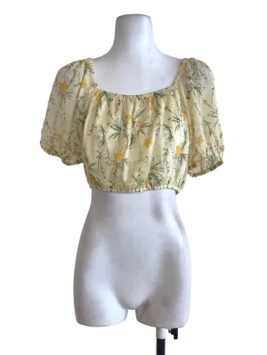Yellow Floral Balloon Top TCL