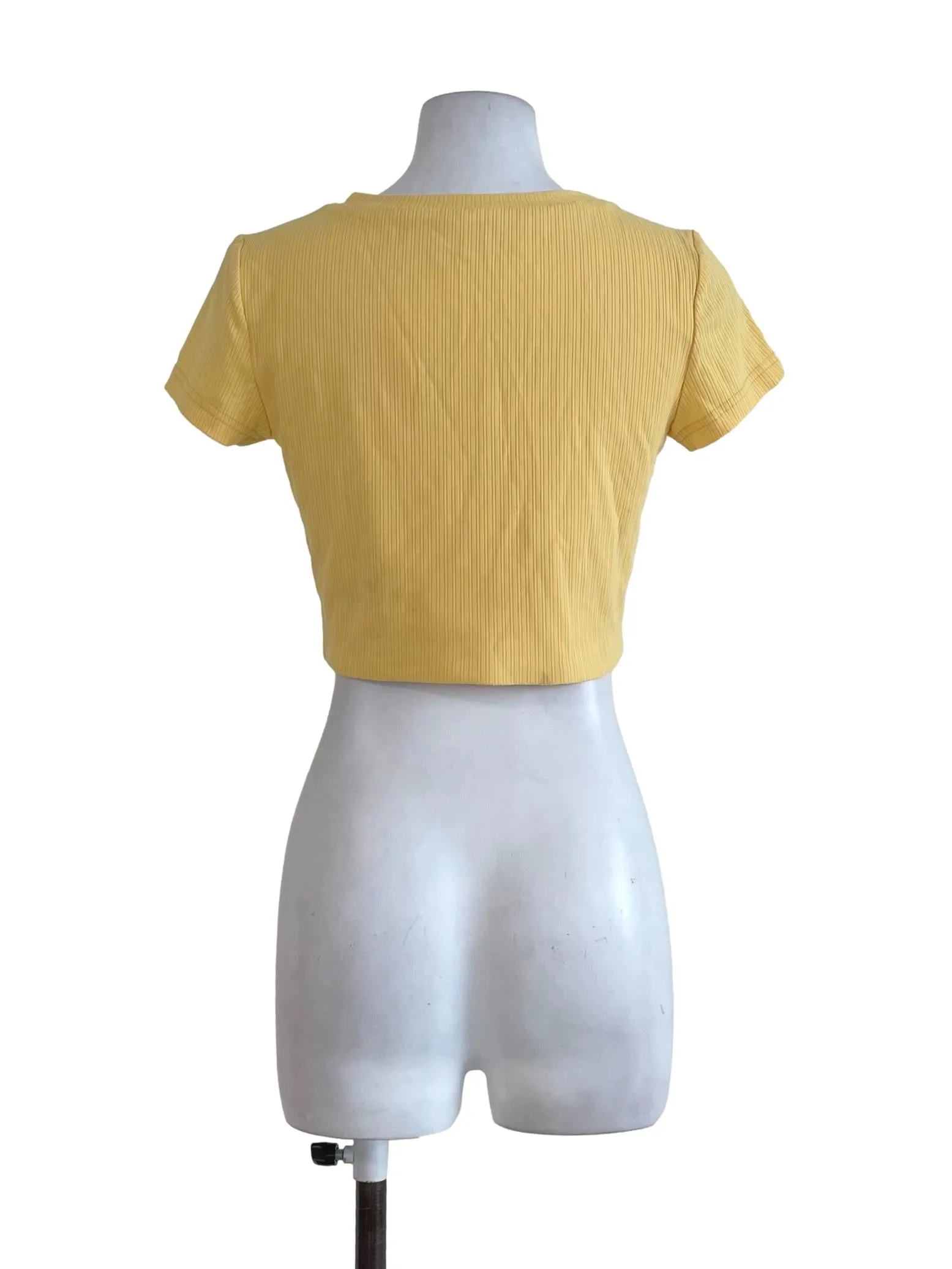Yellow Ribbed Top