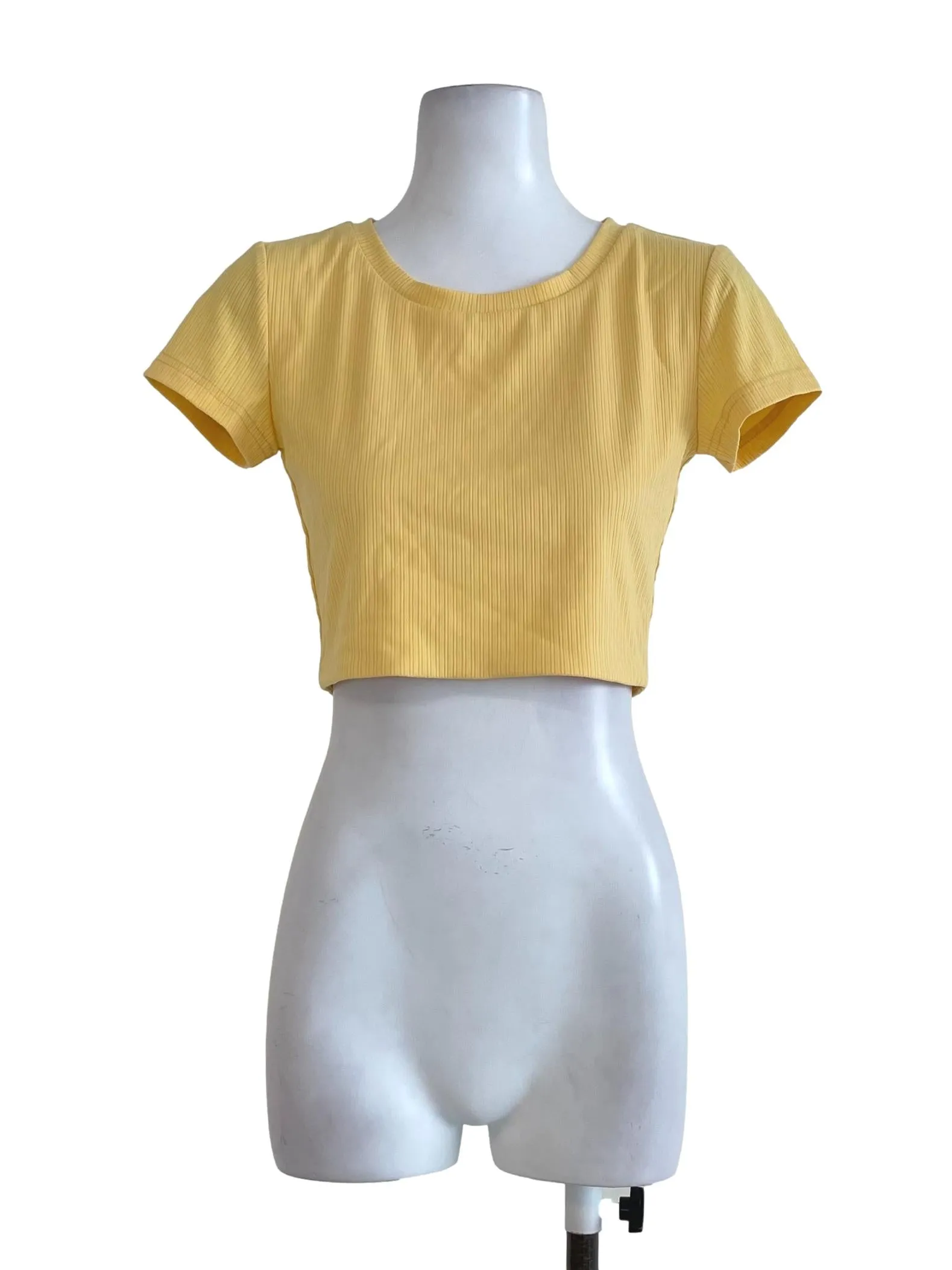 Yellow Ribbed Top