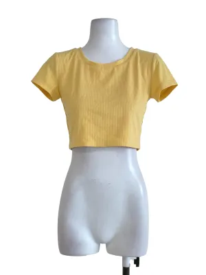Yellow Ribbed Top