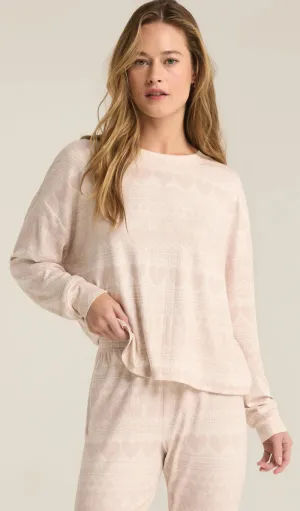 Z Supply Fairisle Heart Long Sleeve