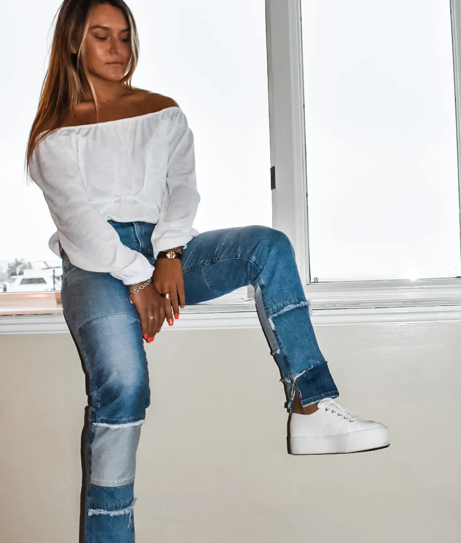 Z SUPPLY LIV SLUB OFF THEE SHOULDER TOP