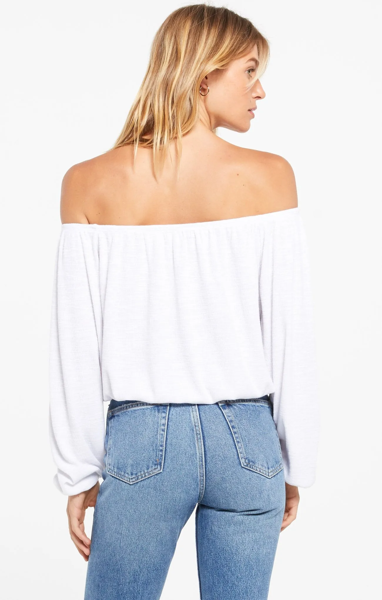 Z SUPPLY LIV SLUB OFF THEE SHOULDER TOP