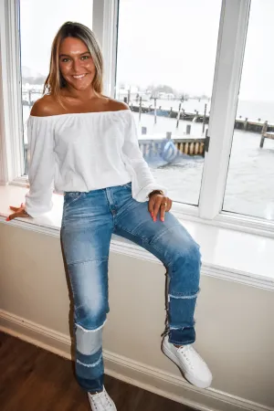 Z SUPPLY LIV SLUB OFF THEE SHOULDER TOP