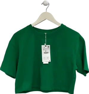 ZARA Green Crop Tshirt UK S