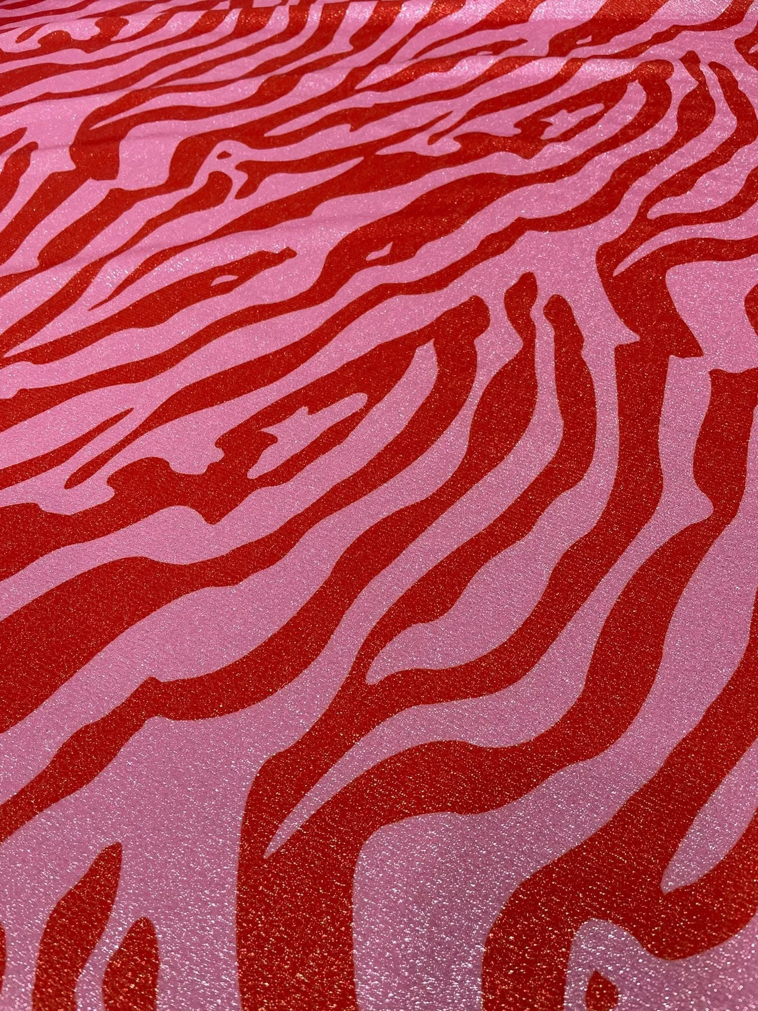 Zebra Pattern 4-Way Stretch Spandex Lurex Fabric for Fashion and Crafts